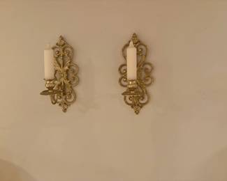 . . . matching brass sconces