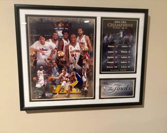 . . . Pistons Championship plaque