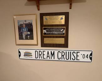 . . . Joe Schmidt and Detroit Lion plaque