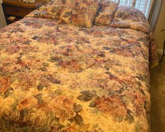 . . . Brass headboard and great bedding