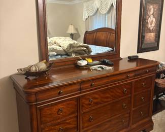 . . . and matching mirrored dresser