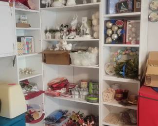Loads of Christmas decor.