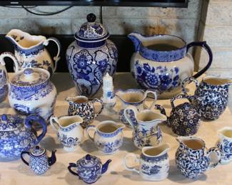 Enormous collection of old Flo Blue China