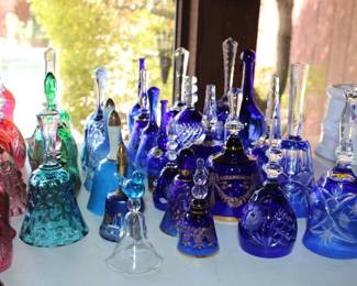 Collection of crystal bells