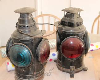 old railroad lanterns