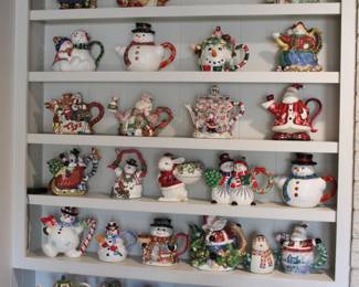 huge collecton of Fritz & Floyd tea pots