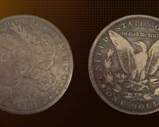 1887 Morgan Silver Dollar $42