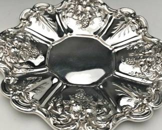 Four large Francis I sandwich trays in Sterling
