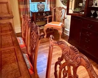 Antique Chippendale Dining chairs 8
