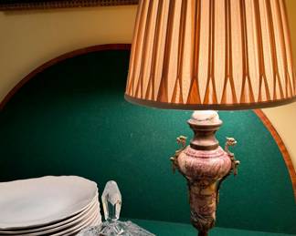 19th C Italian carerra lamp