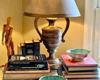 Bronze Grecian urn lamp