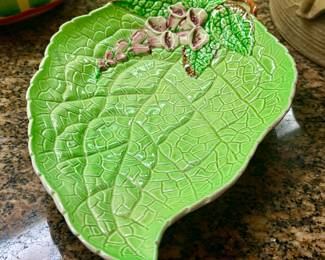 Lily of the Valley majolica plate