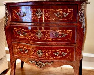 Incredible inlaid three wood chest