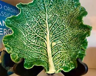 Late 19th C majolica cabbage bowl
