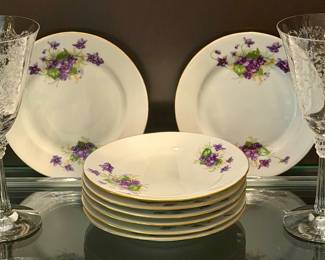 Limoges cake plates