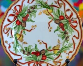 Eight Tiffany cake plates
