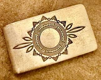 Sterling Navajo money clip