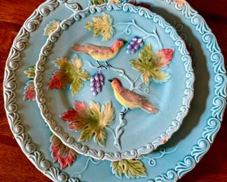 Very old 1800s majolica plates