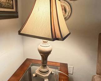 Traditional Table Lamp with Fabric Shade