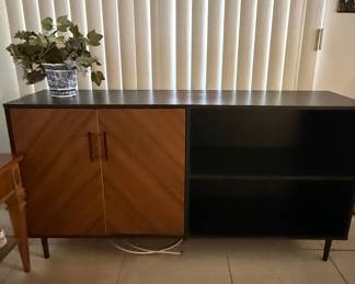 Mid-Century Modern Sideboard with Chevron Doors