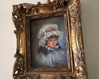 Portrait of a Young Girl with a Bonnet by Guillois