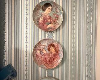 Edna Hibel Collector Plates with Portraits of Women and Children