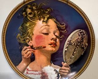 Norman Rockwell "Making Believe at the Mirror" Collector Plate