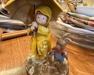 Sarah and Chester "Waiting in the Rain" Figurine by Special Friends