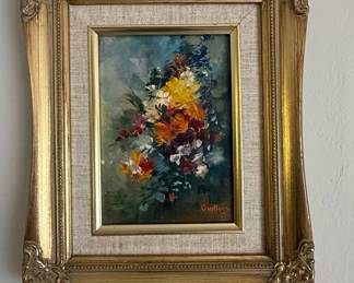 Floral Still Life Oil Painting by Guillois