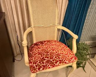 Thomasville Furniture Legacy Collection Italian Provincial Cane Back Accent Chair
