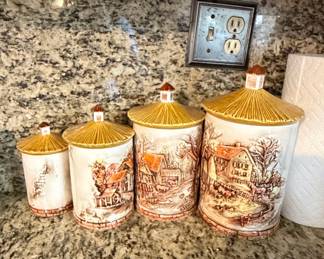 Vintage Treasure Craft Farmhouse Ceramic Canister Set