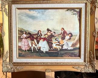 Framed Painting of a Dancing Scene