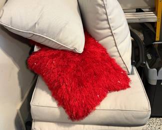 Pillows, ottoman