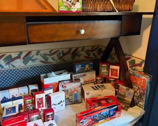 Hallmark ornaments, seasonal decor