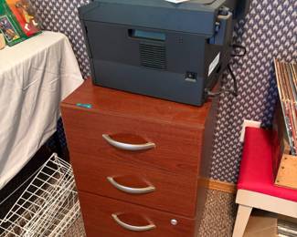 File cabinet, printer
