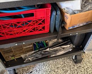 Garage items, extension, cords, tools