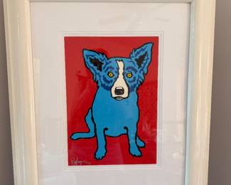 BLUE DOG LITHOGRAPH