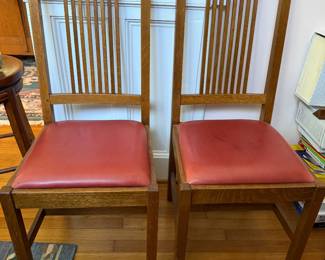 PAIR OF STICKLEY MISSION STYLE CHAIRS