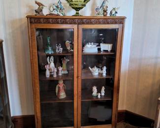 2 door bookcase cabinet