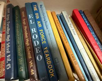 Collection of High School Yearbooks and Books