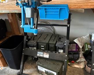 Chicago Electric Welding Adjustable Steel Welding Table with Dillon Reloading Press Mount