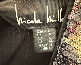 Nicole Miller Sequin Floral Blouse