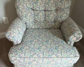 Floral Upholstered Armchair Style