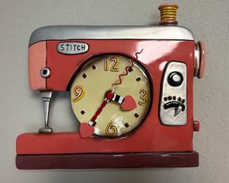 Allen Designs "Stitch" Sewing Machine Clock