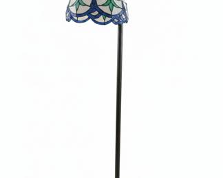 Tiffany Style Floor Lamp with Butterfly Accent