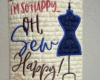 Quilted Wall Hanging "Just Sew Happy" Style