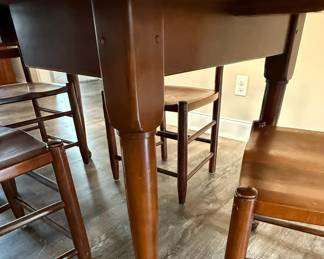 Ladder-Back Drop Leaf Dining Table and Chairs Set