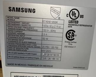 Samsung RT16A6195SR Refrigerator