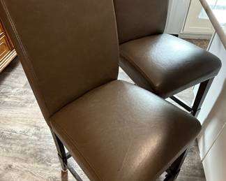 Bayside Furnishings Modern Faux Leather Counter Stools