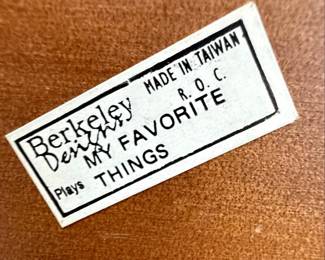 Berkeley Designs "My Favorite Things" Music Box